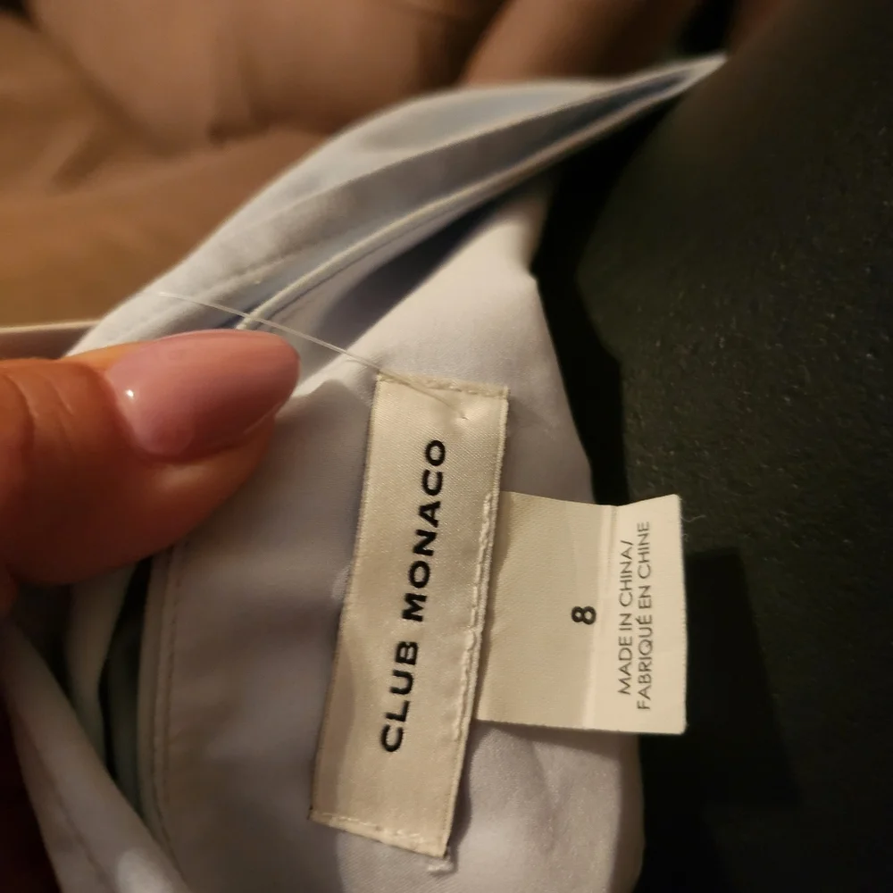 Club Monaco Light Blue Midi Skirt Tie Waist size 8 NEW